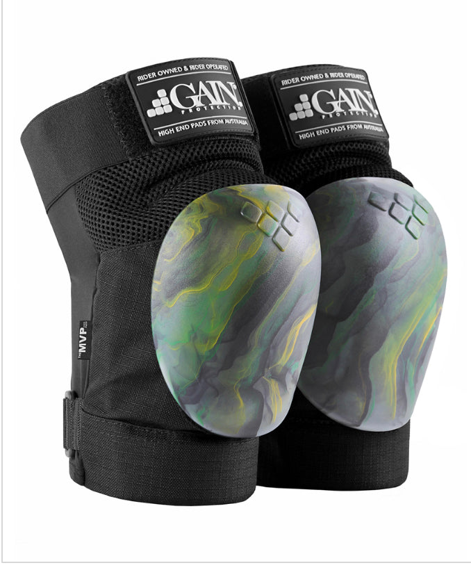 GAIN THE MVP KNEE PADS W. AUSSIE SWIRL CAPS
