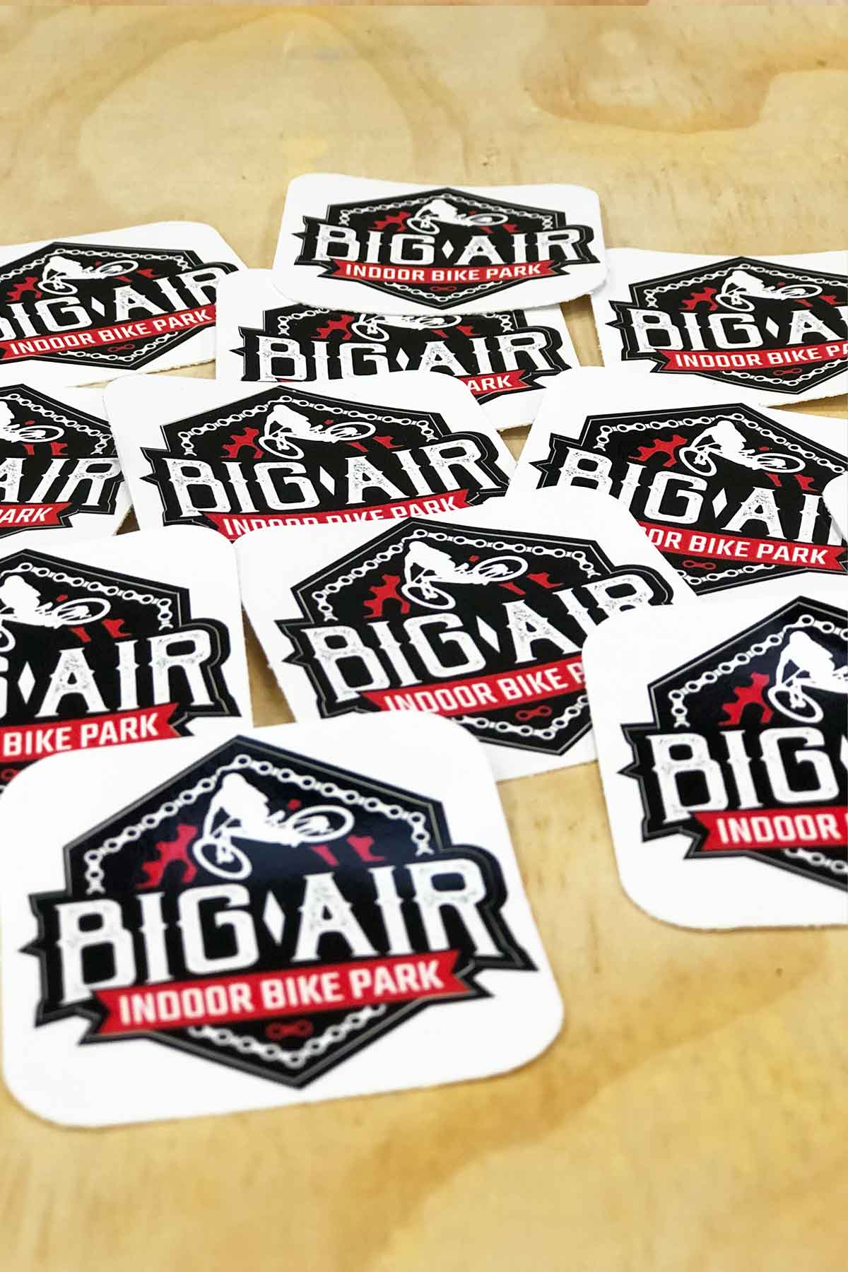 Big Air Indoor Bike Park stickers small Sydney