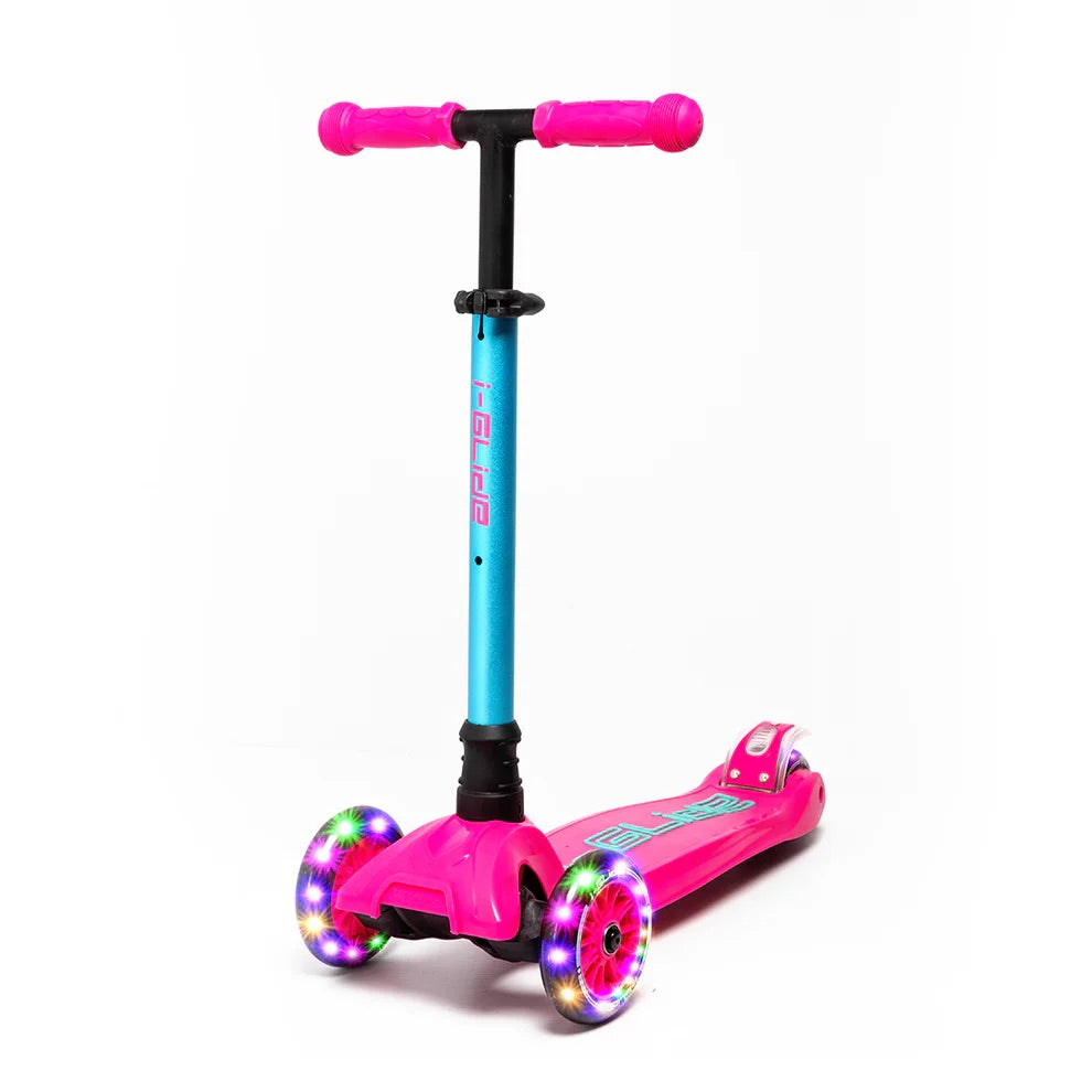 3 Wheel Kids Scooter Pink/Aqua I-Glide