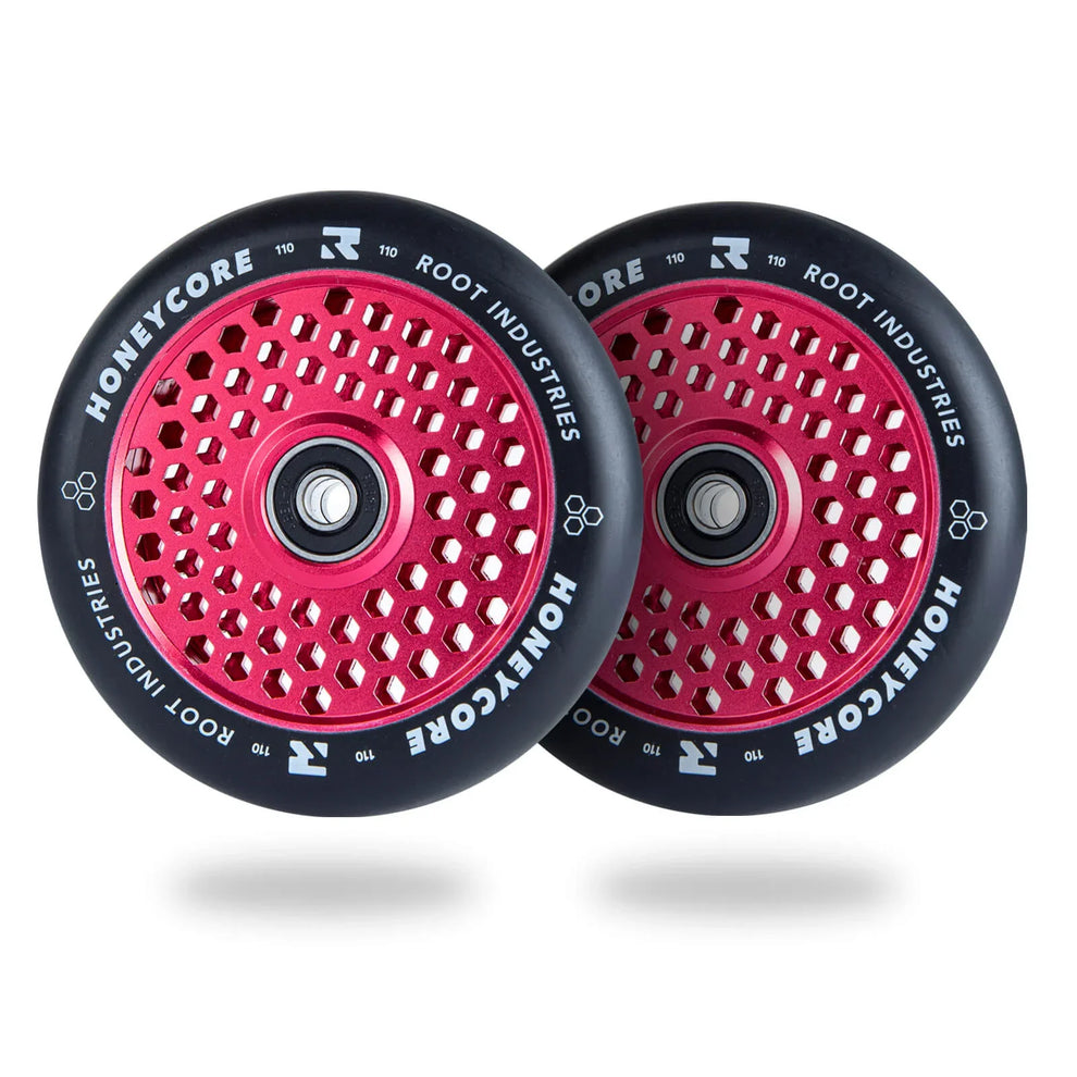 Honeycore Wheels 110mm Black / Red ROOT INDUSTRIES