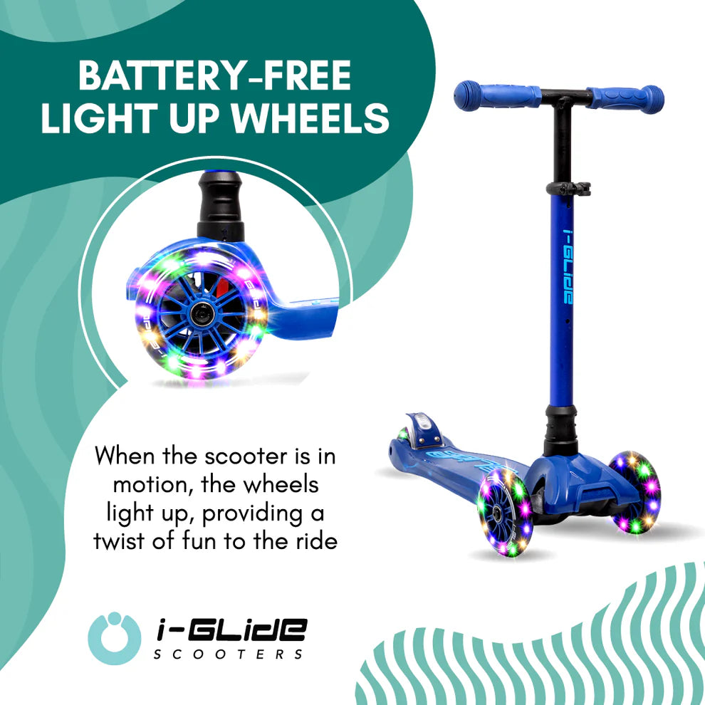 3 Wheel Kids Scooter Blue/Blue