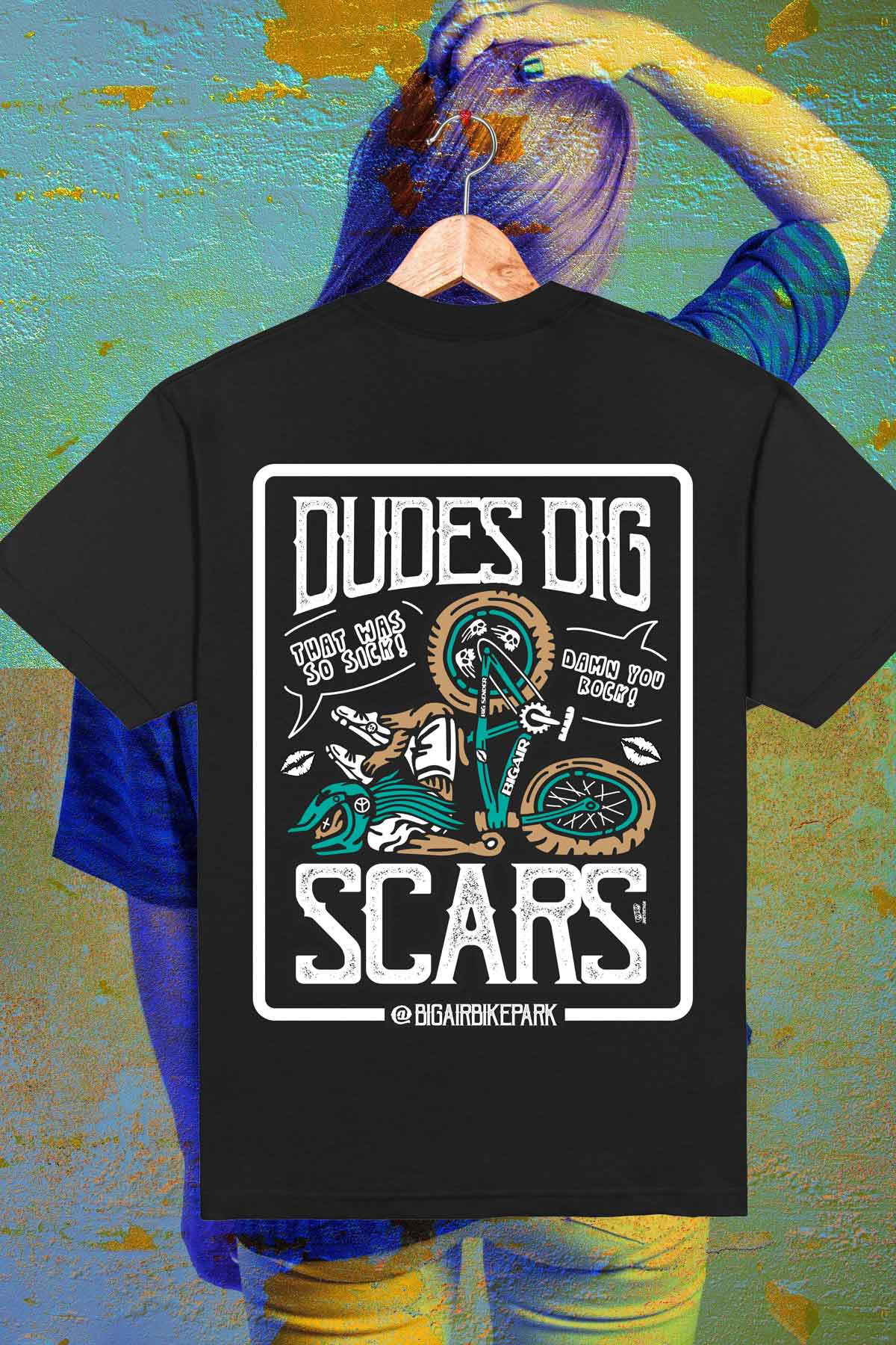 Big Air Dudes Dig Scars T-shirt